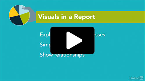 Screenshot from the 'Add visuals to a technical report' video